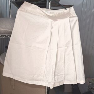 INCOTEX | White Pleated Skirt